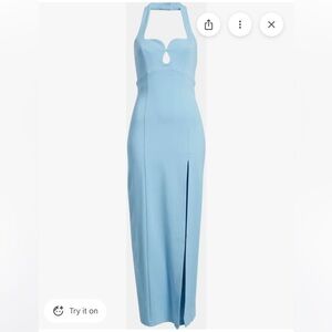 Elliatt | Elegant Blue Halter Maxi Dress